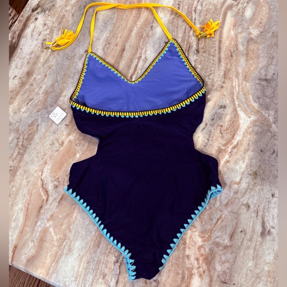 NWT Women’s JESSICA SIMPSON Woodstock reversible swimsuit. Size Small - Picture 2 of 5